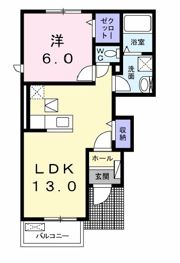 ベルオーブの間取り画像