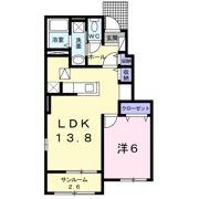 ゴールド シュラインⅠの間取り画像