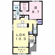 花屋敷Ⅱの間取り画像