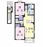 ラガールハイム千代川の間取り画像
