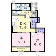 リブレ秋吉Aの間取り画像