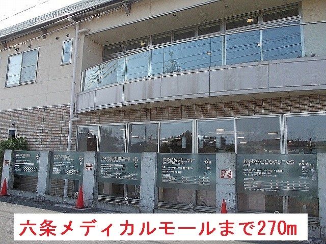 近くの六条メディカルモールまで270m（徒歩4分）