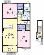 ブライト堤根Bの間取り画像