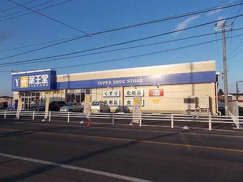 近くの薬王堂水沢町屋敷店まで400m（徒歩5分）