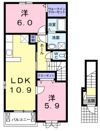 ソレアードAの間取り画像