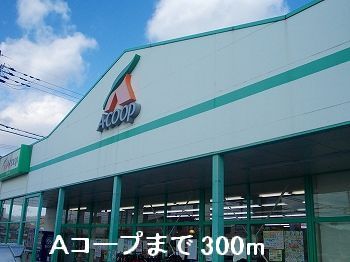 近くのＡコープまで300m（徒歩4分）