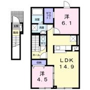 ルモンドブルⅡの間取り画像