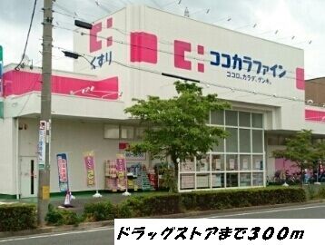 近くのココカラファインまで300m（徒歩4分）