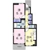 ソレイユ四ツ谷Bの間取り画像