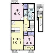 リリーハイツ富竹 Cの間取り画像