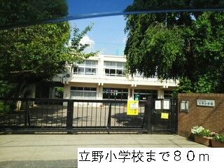 近くの立野小学校まで80m(徒歩1分)