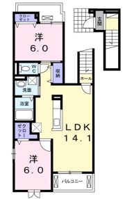 プレジール メゾンBの間取り画像