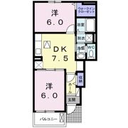 メゾンド フローラの間取り画像