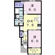ラ・プリムヴェール Bの間取り画像