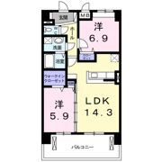 ディアコート中臣の間取り画像