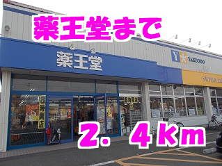 近くの薬王堂まで2,400m(徒歩30分)