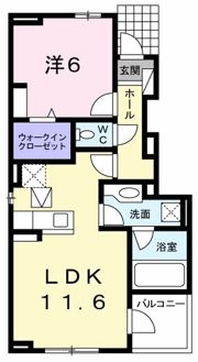 カーサプラシード Aの間取り画像