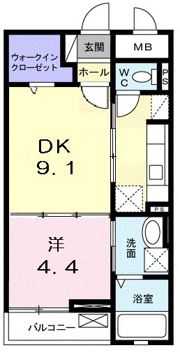 ユトリナ湘南 Bの間取り画像