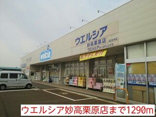 近くのウエルシア妙高栗原店まで1,290m（徒歩17分）