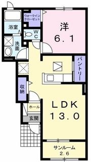 ヴィラ サウスウィンド 2の間取り画像