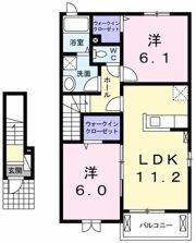 ヴィラ サウスウィンド 2の間取り画像