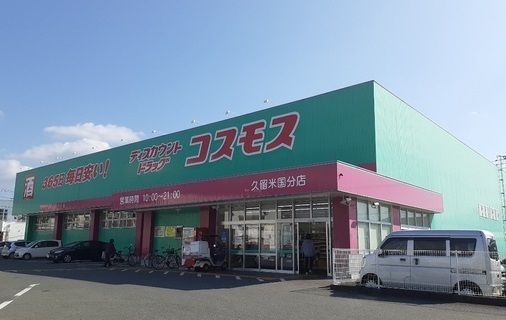 近くのドラッグコスモス久留米国分店まで600m（徒歩8分）