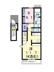 プレヴェール笹沖Aの間取り画像