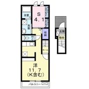 プレヴェール笹沖Bの間取り画像