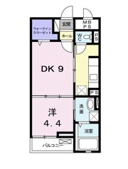 パレス アムールⅡの間取り画像
