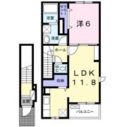 サフラン Cの間取り画像