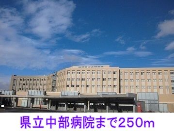 近くの県立中部病院まで250m（徒歩4分）