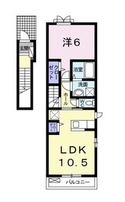 古川CCセカンドTS Bの間取り画像