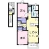 サウス クレストⅢの間取り画像