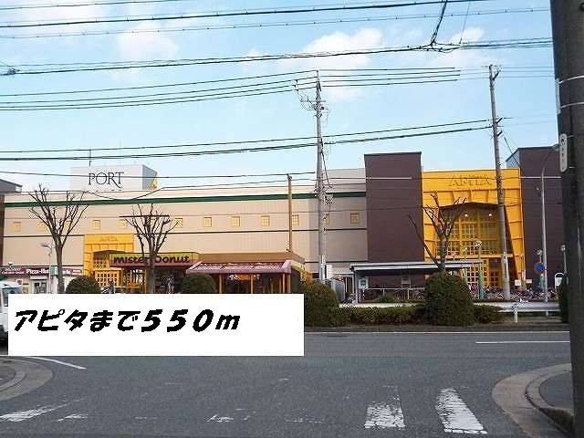 近くのアピタまで550m（徒歩7分）