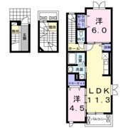 アンソレイユ北原Ⅱの間取り画像