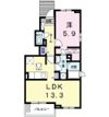 アルコイリス出川の間取り画像