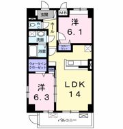 ディアコート新長田の間取り画像