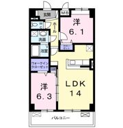 ディアコート新長田の間取り画像