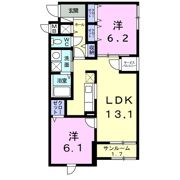 ベルコロレⅢの間取り画像