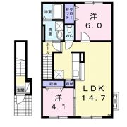 パレス吉元Ⅶの間取り画像