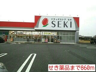 近くのせき薬品まで860m（徒歩11分）