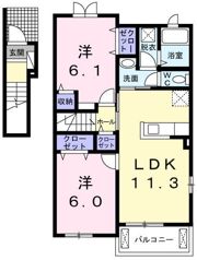 ベルツリー Bの間取り画像