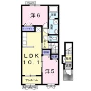 ピアチェーレⅡの間取り画像