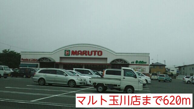 近くのマルト玉川店まで620m（徒歩8分）