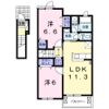 プリムローズ二色Ⅱの間取り画像