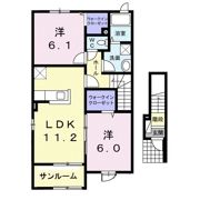 メゾン ド リラ Ⅱの間取り画像