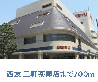 近くの西友 三軒茶屋店まで700m（徒歩9分）