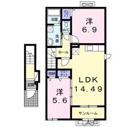 プロスペレ Ⅱの間取り画像