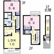 テラスハウスの間取り画像