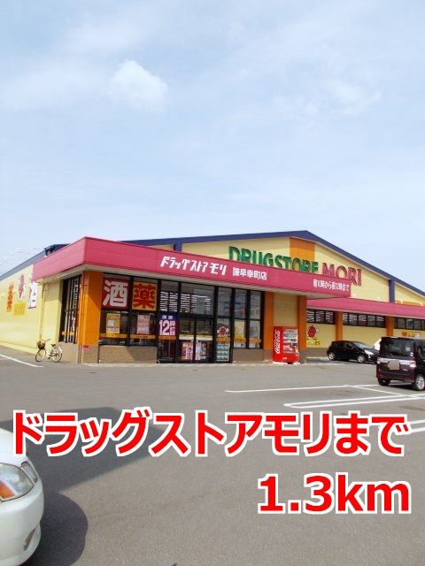 近くのドラッグストアモリまで1,300m(徒歩17分)